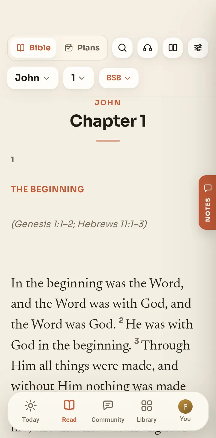 The TrinityOne app — the Bible